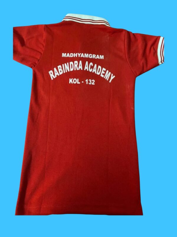 Neocardin Polo T-Shirt,Red with, white Collar, Short Sleeve Boys and Girls size-26 for,4-6 years old - Image 3